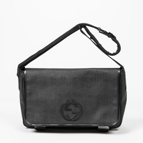 Gucci Bags Gucci Messenger Bag In Black Supreme Coated Canvas